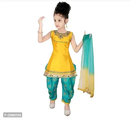Alluring Yellow Jaquard Stitched Salwar Suit Sets For Girls-thumb0
