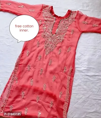 Hand work chikan kurti for women-thumb0