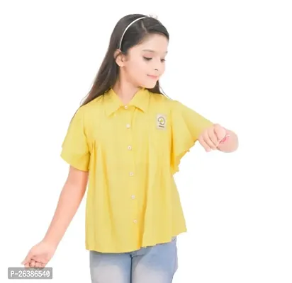 Stylish Girls Cotton Blend Casual Top Pack of 1