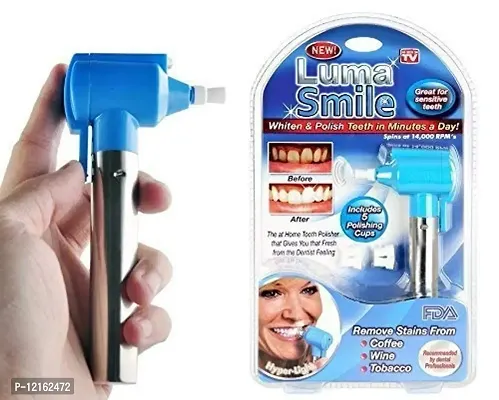 Be Sure Tooth Polisher Whitener Stain Remover with LED Light Luma Smile Rubber Cups Teeth whitening Products-thumb0