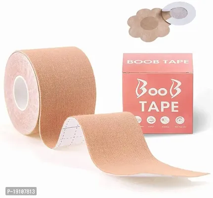 Be Sure Breast Lift Tape With 10 Pcs Cotton Nipple Cover Fashion Tape For Women Disposable Lingerie Fashion Tape-thumb0