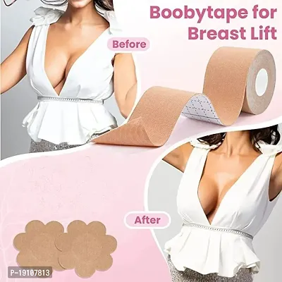 Be Sure Breast Lift Tape With 10 Pcs Cotton Nipple Cover Fashion Tape For Women Disposable Lingerie Fashion Tape-thumb2