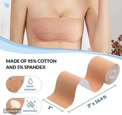 Be Sure Breast Lift Tape With 10 Pcs Cotton Nipple Cover Fashion Tape For Women Disposable Lingerie Fashion Tape-thumb3