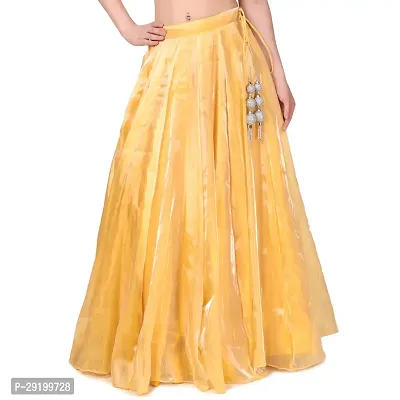Stylish Yellow Cotton Embroidered Lehenga Choli Set For Women-thumb5
