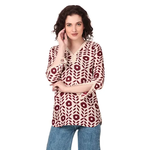 Stylish Cotton Printed Short Kurti