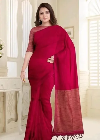 New In Khadi Cotton Saree with Blouse piece 