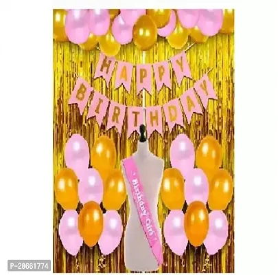 Premium Quality Decoration For Girls Fringe Curtain Metallic Balloon Garland Kit Number 1 Foil First Birthday Decorations Girl Foil Balloons-thumb0