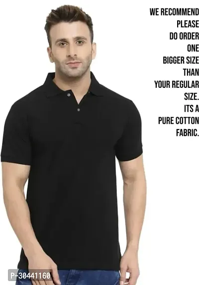 Elegant Cotton Solid Polos For Men-thumb0