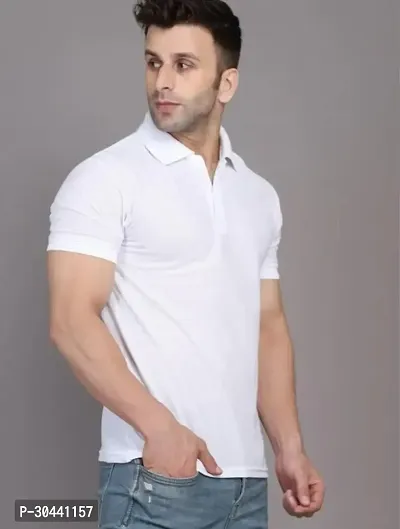 Elegant Cotton Solid Polos For Men-thumb2