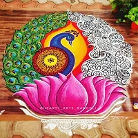 Ikka Rangoli Yellow Colour Pack of Rangoli Powder for Diwali, Navratri, Pongal Pooja Mandir Arts Ceramic for Creativity, Floor Diwali Decoration Items for Home-thumb1