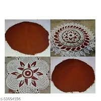 Ikka Rangoli Red Colour in The Pack- 1 of Rangoli Powder for Diwali, Navratri, Pongal Pooja Mandir Arts Ceramic for Creativity, Diwali Floor Decoration-thumb2