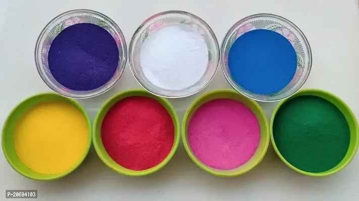 Rangoli Color Powder (Multicolour) 5 Packaets Of 100 Grams Rangoli Color  Powder
