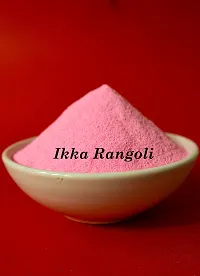 Ikka Rangoli Red Colour in The Pack- 1 of Rangoli Powder for Diwali, Navratri, Pongal Pooja Mandir Arts Ceramic for Creativity, Diwali Floor Decoration-thumb1