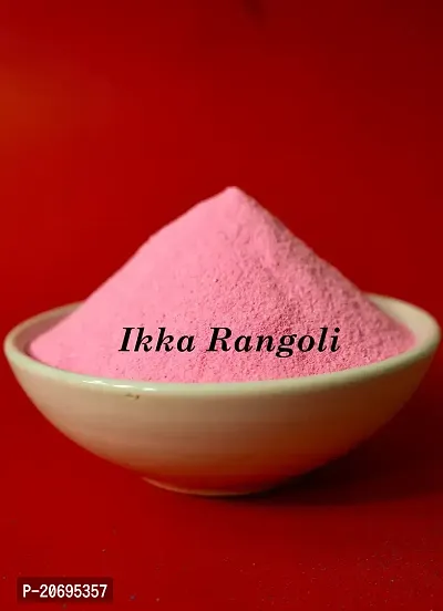 Ikka Rangoli Red Colour in The Pack- 1 of Rangoli Powder for Diwali, Navratri, Pongal Pooja Mandir Arts Ceramic for Creativity, Diwali Floor Decoration-thumb2