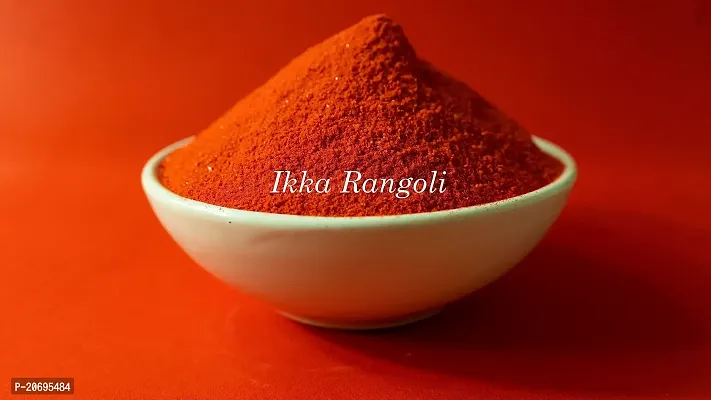 Ikka Rangoli Red Colour in The Pack- 1 of Rangoli Powder for Diwali, Navratri, Pongal Pooja Mandir Arts Ceramic for Creativity, Diwali Floor Decoration