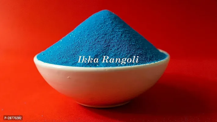 Rangoli Sky Blue Colour 100gm Pack of Rangoli Powder for Diwali, Navratri, Pongal Pooja Mandir Arts Ceramic for Creativity, Floor Diwali Decoration Items for Home