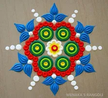 Ikka Rangoli Red Colour in The Pack- 1 of Rangoli Powder for Diwali, Navratri, Pongal Pooja Mandir Arts Ceramic for Creativity, Diwali Floor Decoration-thumb3