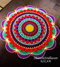 Rangoli Powder Floor Art Rang for Home Navratri Pongal Pooja Mandir Decor|Pack of 10 |Rangoli Powder Colors|Diwali Floor Decoration-thumb3
