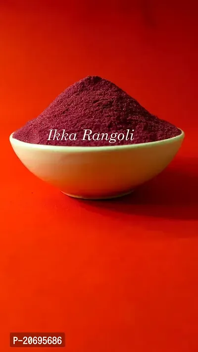 Ikka Rangoli Red Colour in The Pack- 1 of Rangoli Powder for Diwali, Navratri, Pongal Pooja Mandir Arts Ceramic for Creativity, Diwali Floor Decoration-thumb2