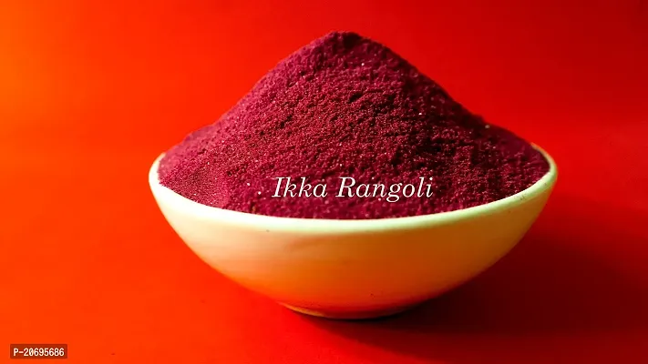 Ikka Rangoli Red Colour in The Pack- 1 of Rangoli Powder for Diwali, Navratri, Pongal Pooja Mandir Arts Ceramic for Creativity, Diwali Floor Decoration