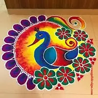 Ikka Rangoli Morni Colour in The Pack- 1 of Rangoli Powder for Diwali, Navratri, Pongal Pooja Mandir Arts Ceramic for Creativity, Diwali Floor Decoration-thumb2