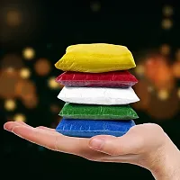 Ikka Rangoli Powder Colors Set of 6 Different Color Rangoli Colors 200 Grams in Each Packet(White,Dark Blue,Yellow,Sky Blue,Dark Green,Red)-thumb1