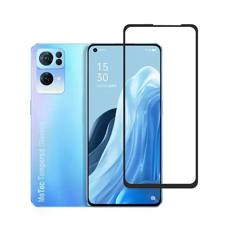 ALIEAN Tempered Glass for Oppo Reno 7 5G Screen Protector Edge to Edge Coverage with HD Clearance Premium Tempered Glass, Full Adhesives Glass Oppo Reno 7 5G (Pack of 1)