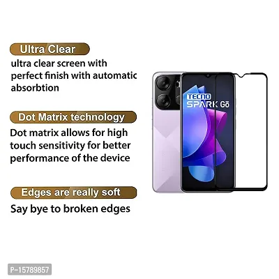 Aliean Tempered Glass for Tecno Spark GO 2023 Screen Protector Edge to Edge Coverage with HD Clearance Premium Tempered Glass, Full Adhesives Glass TECNO SPARK GO 2023 (Pack of 1)-thumb4