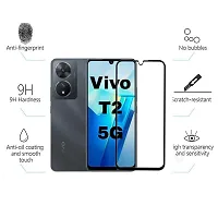 Aliean Tempered Glass For Vivo T2 5G Screen Protector Edge to Edge Coverage with HD Clearance Premium Tempered Glass, Full Adhesives Glass VIVO T2 5G (Pack of 1)-thumb1