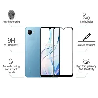 Aliean Tempered Glass for Realme C30S Screen Protector Edge to Edge Coverages with HD Clearances Premium Tempered Glass, Full Adhesives Glass REALME C30S (Pack of 1)-thumb1