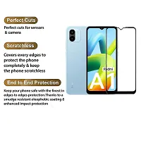 Aliean Tempered Glass for Redmi A1 Screen Protector Edge to Edge Coverage with HD Clearances Premium Tempered Glass, Full Adhesives Glass REDMI A1 2022 (Pack of 1)-thumb2
