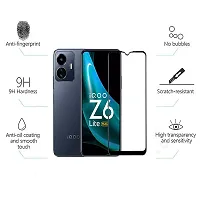 Aliean Tempered Glass for Vivo Iqoo Z6 Lite 5G Screen Protector Edge to Edge Coverage with HD Clearance Premium Tempered Glass, Full Adhesives Glass VIVO IQOO Z6 LITE 5G (Pack of 1)-thumb3
