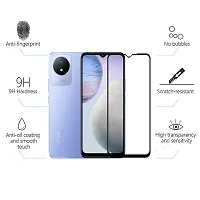 Aliean Tempered Glass for Vivo Y02 Screen Protector Edge to Edge Coverages with HD Clearance Premium Tempered Glass, Full Adhesives Glass VIVO Y02 (Pack of 2)-thumb3