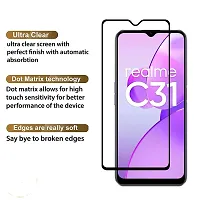 ALIEAN Tempered Glass for Realme C31 Screen Protector Edge to Edge Coverage with HD Clearance Premium Tempered Glass, Full Adhesive Glass Realme C31 (Pack of 2)-thumb2