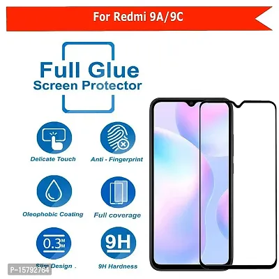 Aliean Tempered Glass For Redmi 9 / Redmi 9A Screen Protector Edge to Edge Coverage with HD Clearance Premium Tempered Glass, Full Adhesive Glass REDMI 9 / REDMI 9A (Pack 1)-thumb5