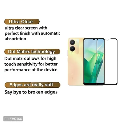 Aliean Tempered Glass For Vivo T2x 5G Screen Protector Edge to Edge Coverages with HD Clearance Premium Tempered Glass, Full Adhesives Glass VIVO T2X 5G (Pack of 1)-thumb3