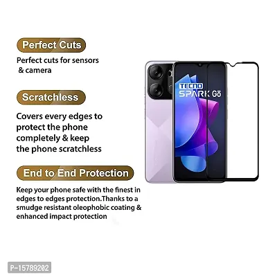 Aliean Tempered Glass for Tecno Spark GO 2023 Screen Protector Edge to Edge Coverages with HD Clearance Premium Tempered Glass, Full Adhesives Glass TECNO SPARK GO 2023 (Pack of 2)-thumb5