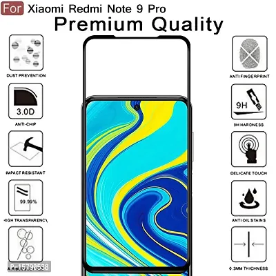 Aliean Tempered Glass for REDMI NOTE 9 PRO/NOTE 9 PRO MAX Screen Protector Edge to Edge Coverage with HD Clearance Premium tempered glass (Pack of 2)-thumb3