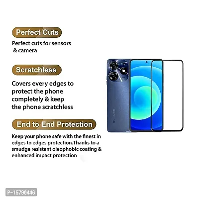 Aliean Tempered Glass For Tecno Spark 10 Pro Screen Protector Edge to Edge Coverage with HD Clearances Premium Tempered Glass, Full Adhesives Glass TECNO SPARK 10 PRO (Pack of 2)-thumb2