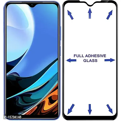 Aliean Tempered Glass For Poco M3 Screen Protector Edge to Edge Coverage with HD Clearance Premium Tempered Glass Impact Absorb, Full Adhesive Glass POCO M3 (Pack 1)-thumb2