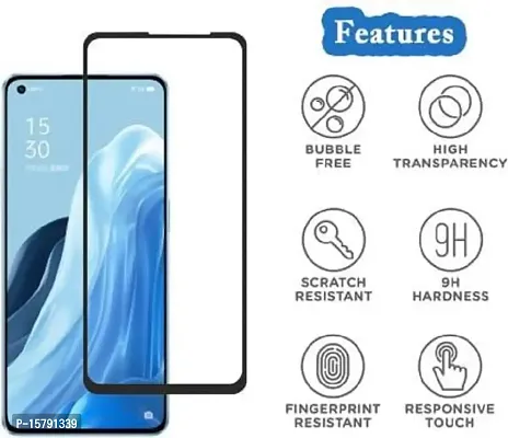 ALIEAN Tempered Glass for Oppo Reno 7 5G Screen Protector Edge to Edge Coverages with HD Clearance Premium Tempered Glass, Full Adhesives Glass Oppo Reno 7 5G (Pack of 1)-thumb2