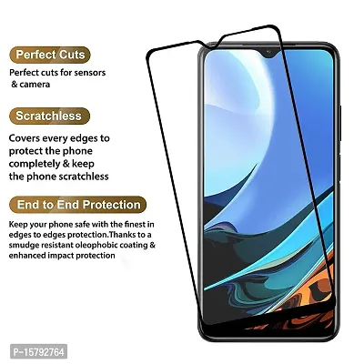 Aliean Tempered Glass For Redmi 9 / Redmi 9A Screen Protector Edge to Edge Coverage with HD Clearance Premium Tempered Glass, Full Adhesive Glass REDMI 9 / REDMI 9A (Pack 1)-thumb3