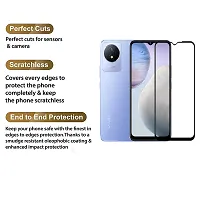 Aliean Tempered Glass for Vivo Y02 Screen Protector Edge to Edge Coverages with HD Clearance Premium Tempered Glass, Full Adhesives Glass VIVO Y02 (Pack of 2)-thumb4