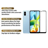 Aliean Tempered Glass for Redmi A1 Screen Protector Edge to Edge Coverage with HD Clearances Premium Tempered Glass, Full Adhesives Glass REDMI A1 2022 (Pack of 1)-thumb3