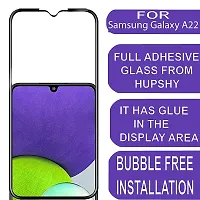 Aliean Tempered Glass for SAMSUNG A22 Screen Protector Edge to Edge Coverage with HD Clearance Premium Tempered Glass, Full Adhesive Glass, with Installation Kits (Pack of 2)-thumb1
