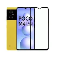 ALIEAN Tempered Glass for Poco M4 5G Screen Protector Edge to Edge Coverage with HD Clearance Premium Tempered Glass, Full Adhesives Glass Poco M4 5G (Pack of 1)-thumb1