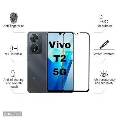 Aliean Tempered Glass For Vivo T2 5G Screen Protector Edge to Edge Coverage with HD Clearance Premium Tempered Glass, Full Adhesives Glass VIVO T2 5G (Pack of 2)-thumb4