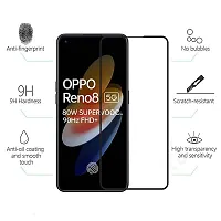 Aliean Tempered Glass for OPPO RENO 8 5G Screen Protector Edge to Edge Coverage with HD Clearance Premium Tempered Glass, Full Adhesive Glass OPPO RENO 8 5G (Pack of 2)-thumb1