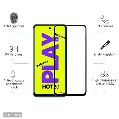 Aliean Tempered Glass for Infinix Hot 20 Play Screen Protectors Edge to Edge Coverage with HD Clearance Premium Tempered Glass, Full Adhesives Glass INFINIX HOT 20 PLAY (Pack of 1)-thumb4