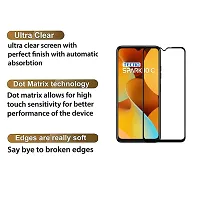Aliean Tempered Glass For Tecno Spark 10C Screen Protector Edge to Edge Coverages with HD Clearance Premium Tempered Glass, Full Adhesives Glass TECNO SPARK 10C (Pack of 1)-thumb2
